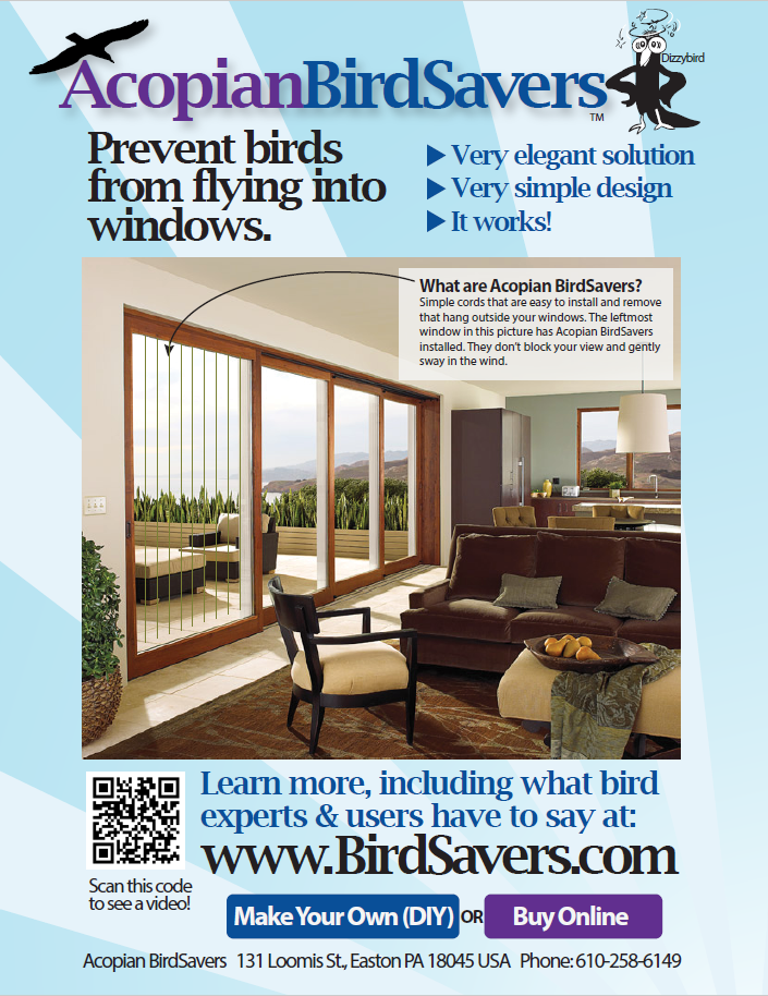 Click to view this Poster Acopian BirdSavers - Prevent Birds From Flying Into Windows