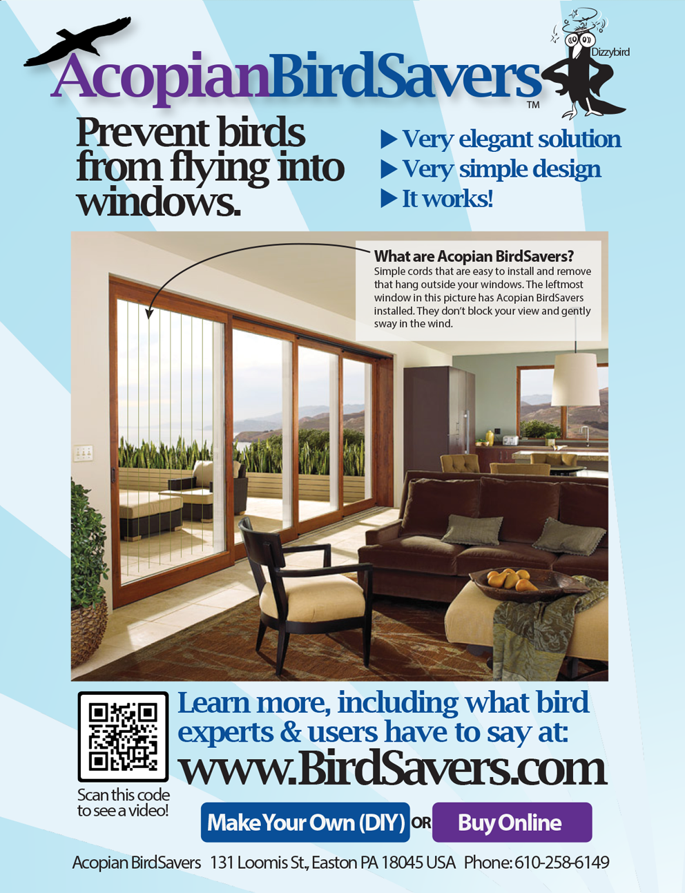Click to view this PDF Acopian BirdSavers - Prevent Birds From Flying Into Windows